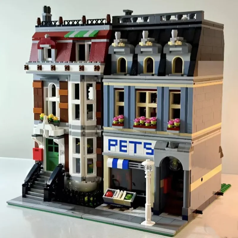 

2026 New 2032pcs Construction Street View 10218 Pet Shop Building Blocks Set Assemble Puzzle Model Toys For Birthday Gifts