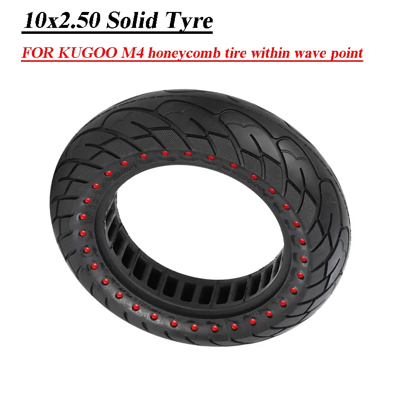 10 Inch Solid Tire 10X2.5  For Nine Bot Kugoo M4 MAX G30 Electric Scooter Polka Dot Inner Honeycomb Tire Rubber Parts