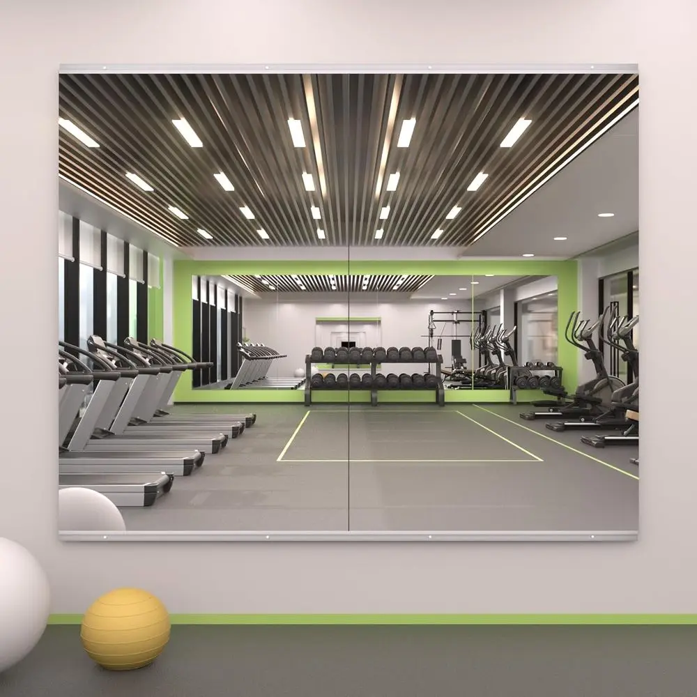 

Home Gym Mirror, 48"x24"-2 PCS Gym Mirror Wall, el, Tempered Glass, Large Workout Mirror Home Gym, Dance Studio, Yoga Room, Gara