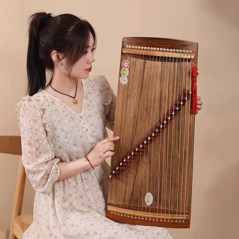 70cm Mini Guzheng 21 Strings Beginner Portable Small Guzheng Finger Training Device Traditional Chinese Music Instrument Gifts