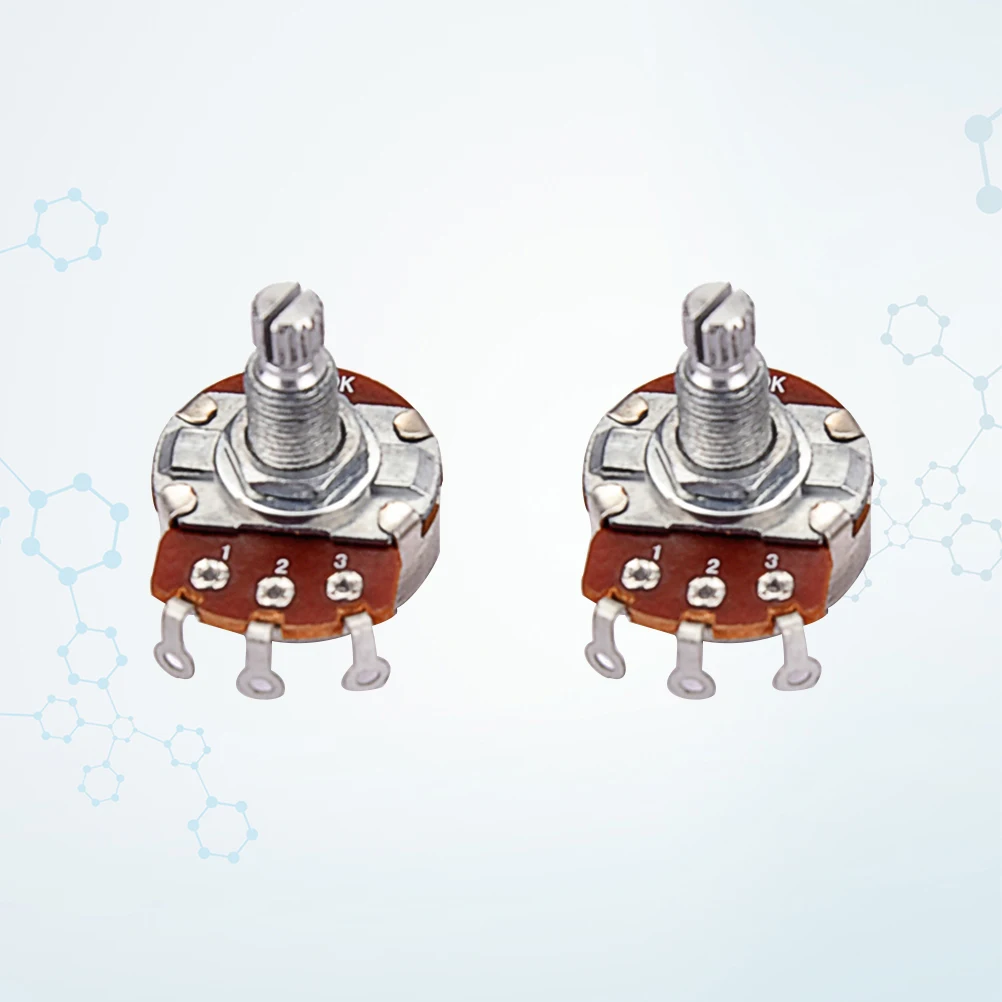 

2 pcs 250K Full Size Guitar Bass Potentiometer Long Knurled Split Shaft 18Mm 6Mm Audio Taper Replacement For Linear Digital B