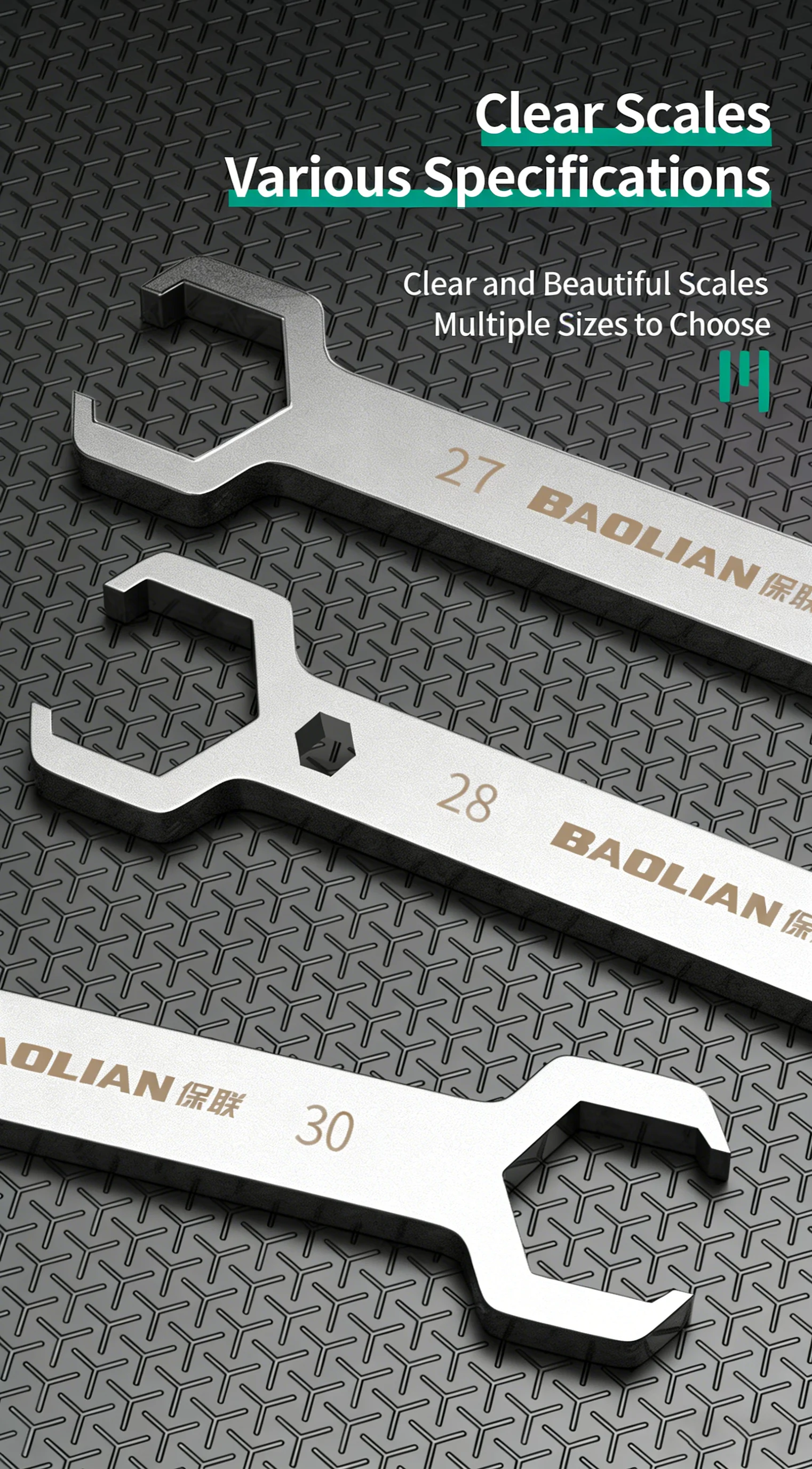 Praktischer Doppel-Maulschlüssel für Fußbodenheizung, Muttertreiber 27/29mm 28/30mm, Armatur- und Spülbecken-Montageschlüssel, Handwerkzeug – Detail 13