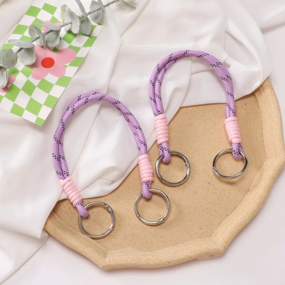 

Cute Cartoon Knitted Bucket Bag Handmade Large Capacity Shoulder Bag Woven Ring Buckle Wrist Bag for Women Girls