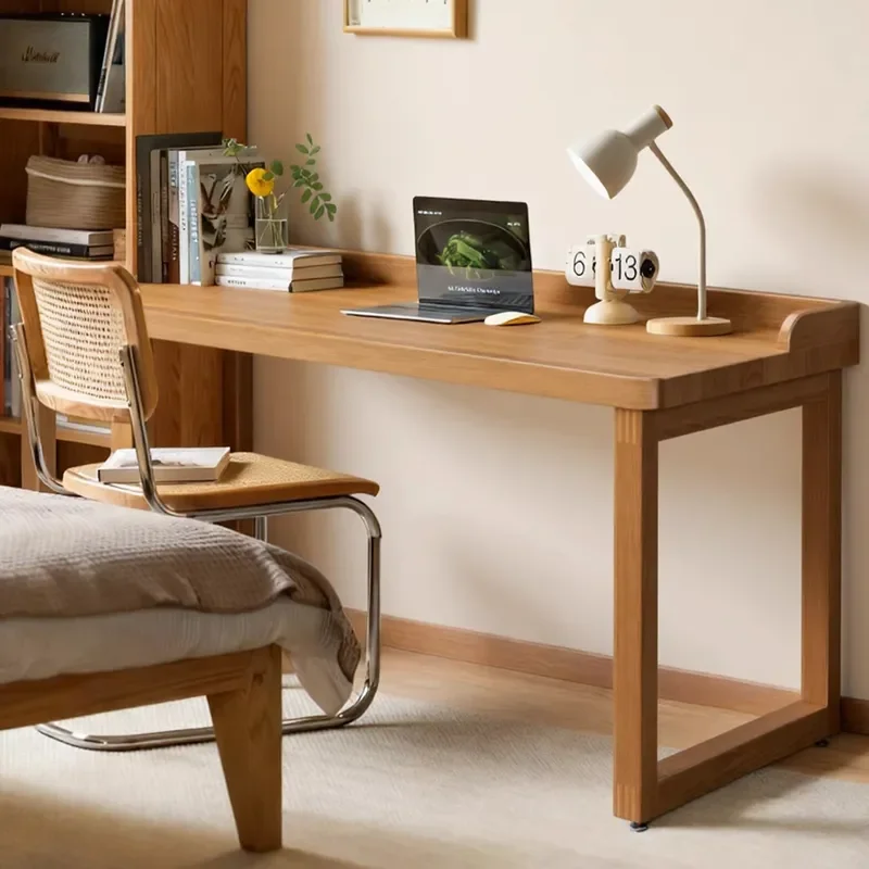 for Solid Wood Long Table Household Bedroom Wall Narrow Desk Computer Table Log Table Workbench Rectangular Desk