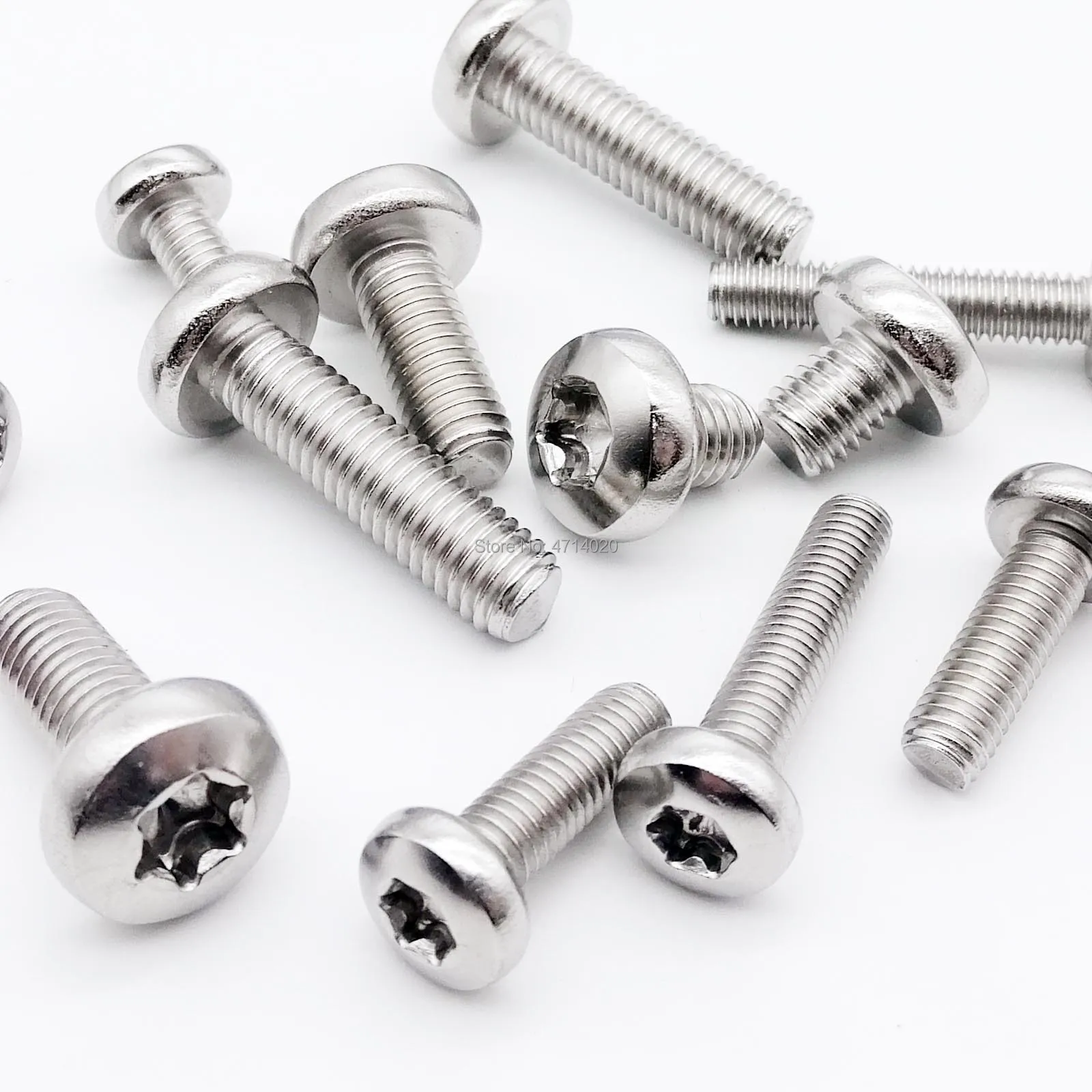 Weiyi 10/50 Stück M2 M2.5 M3 M4 Schwarz Güteklasse 8.8 Kohlenstoffstahl GB2673 Sechslapp-Torx-Senkkopfschraube Maschinenschraube – Detail 8