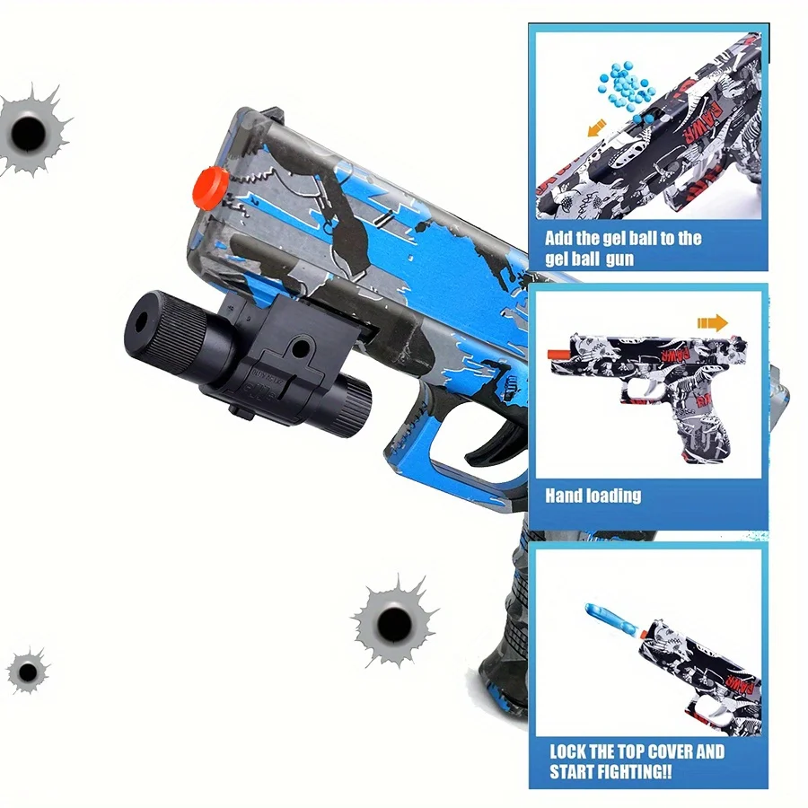 Ball Blaster Pistol Toys, Manual Blaster, NO Need Charge Outdoor Shooting Toy gun