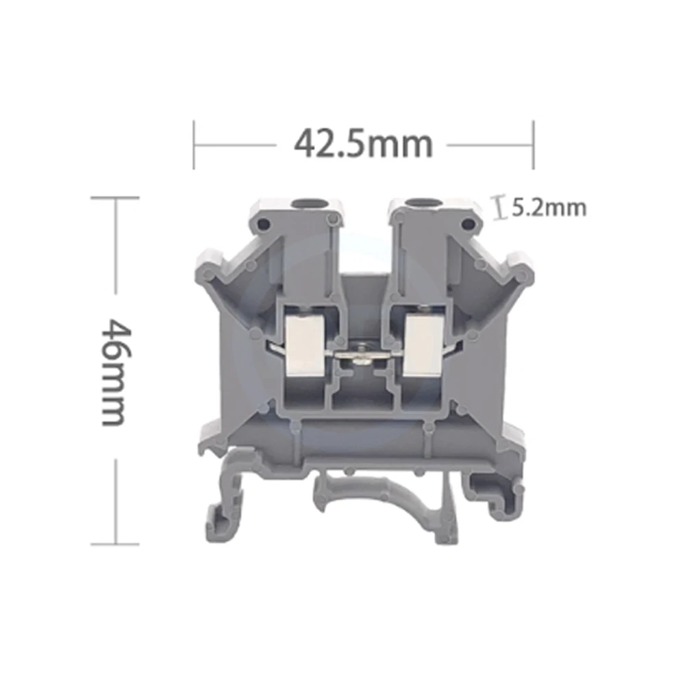 (20 pcs) UK3N Voltage Terminal Block 2.5mm² Combination Rail-Mounted Pure Copper Connector UK-3N