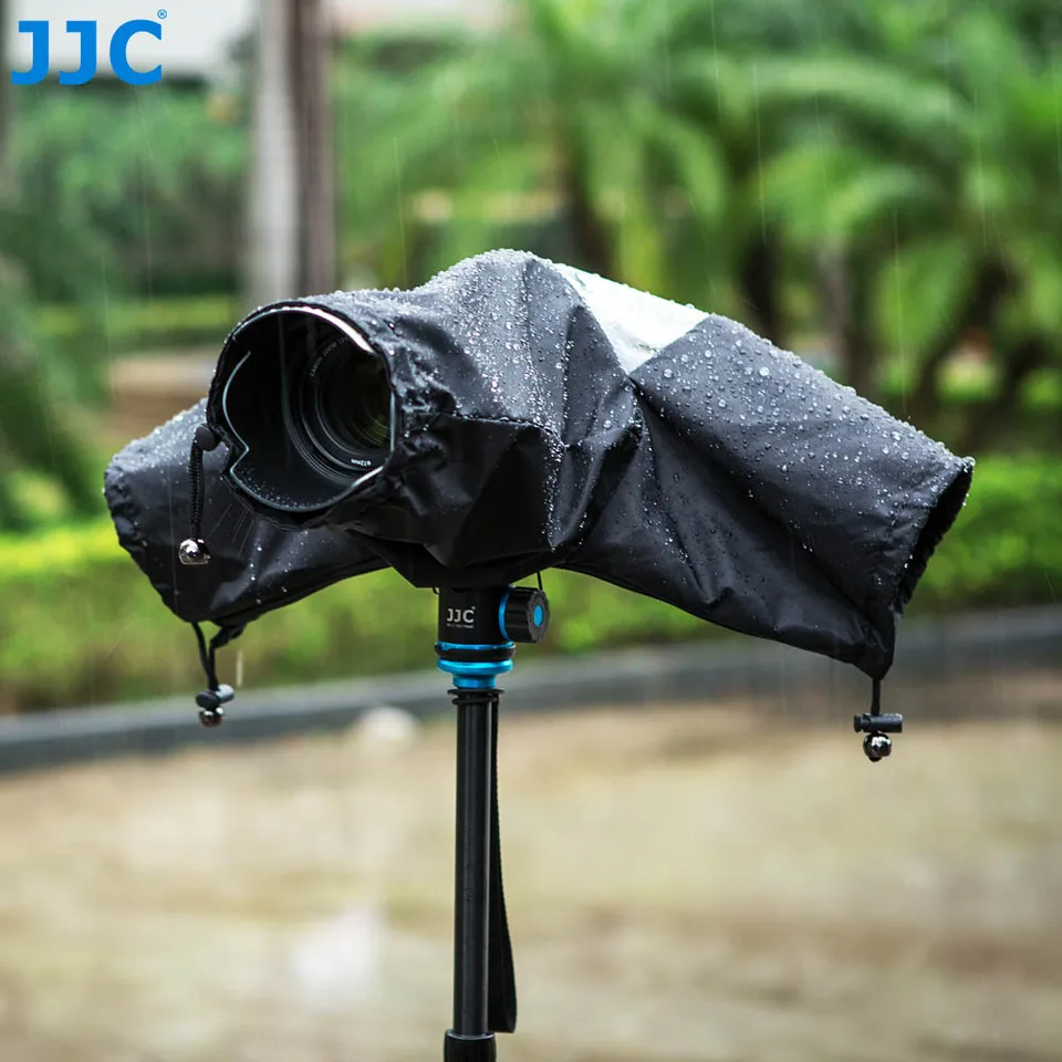 JJC Copertura Antipioggia Per Fotocamera – 2 Pezzi, Per DSLR Con Obiettivo Fino A 45 Cm