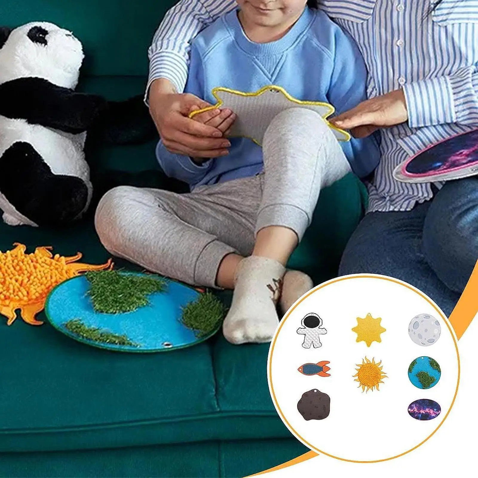 

8Pcs Sensory Mats Sensory Tiles Educational Travel Textured Floor Tiles for