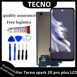 6.78“AMOLED For Tecno Spark 20 Pro Plus LCD Display Screen+Touch Digitizer For Tecno KJ7 note 40pro X6850 X 6851 LCD Replacement