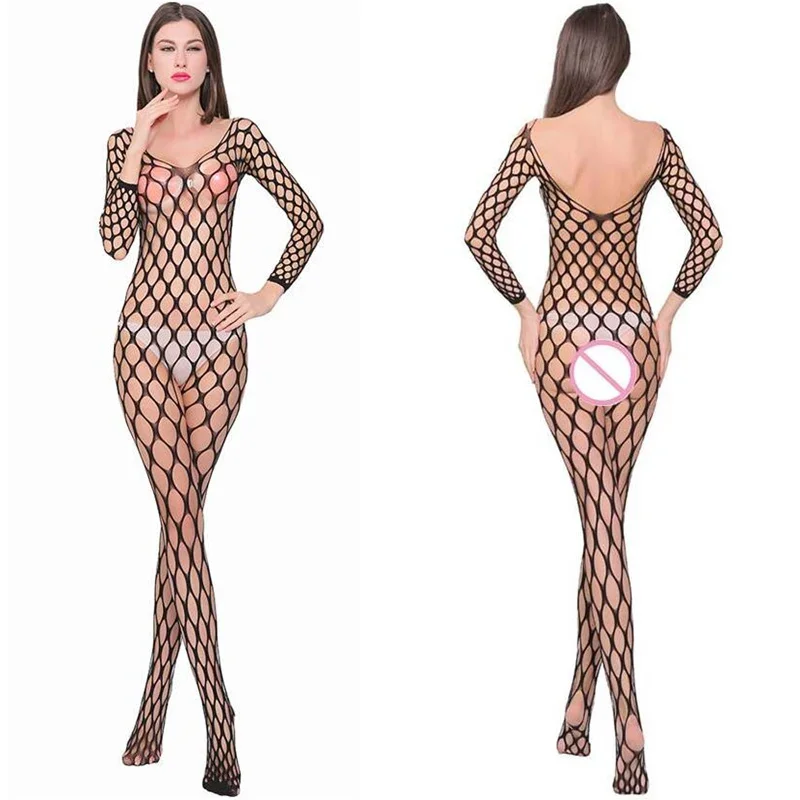 Sexy Transparent Fishnet Bodystockings Women Lingerie for Women Full Body Erotic Porno Bodysuit Sex Crotchless Teddy Catsuit