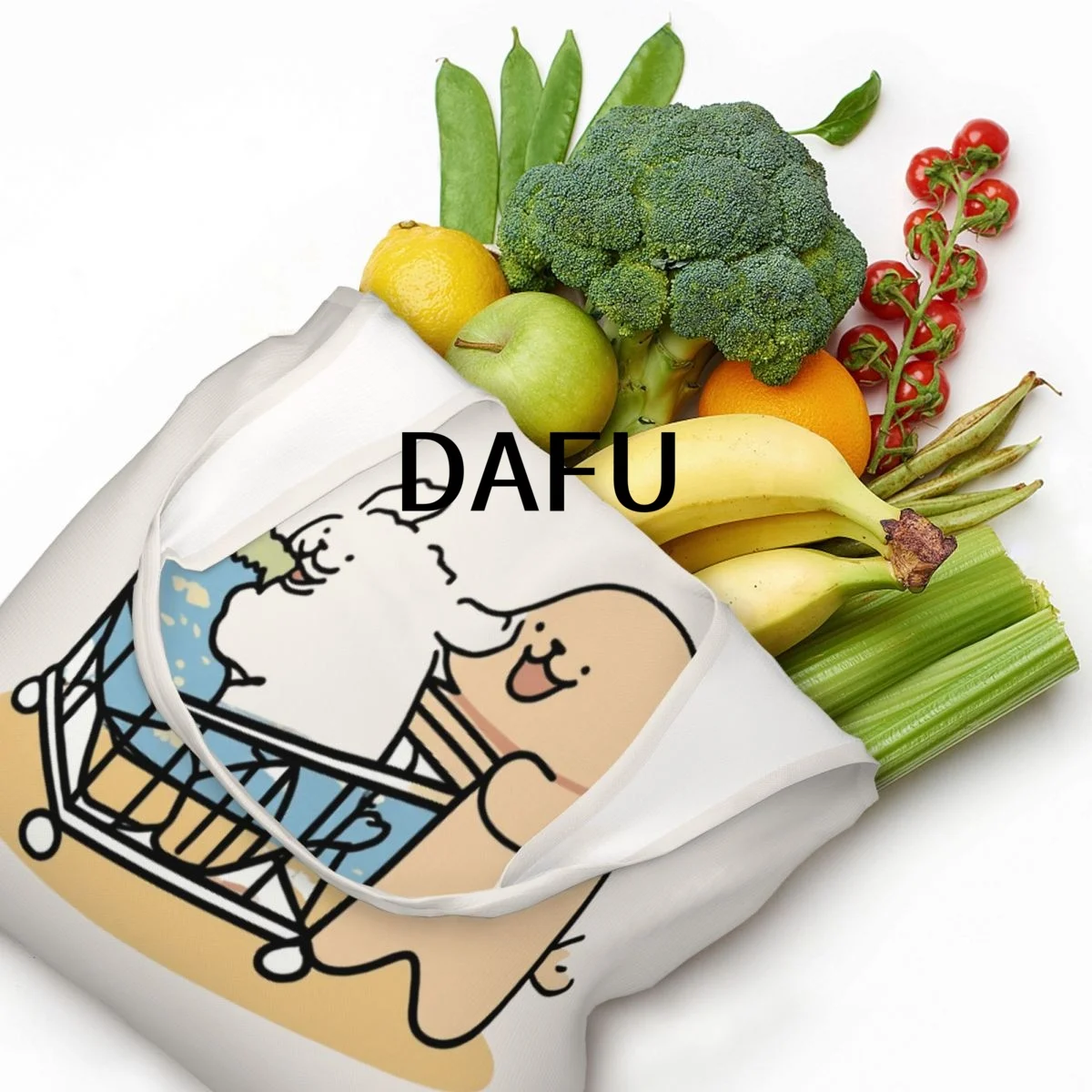 Shopping Adventures With Friends Large Capacity Canvas Tote Bag Single Shoulder Commute Bag For Women Eco-Friendly Shopping Bag