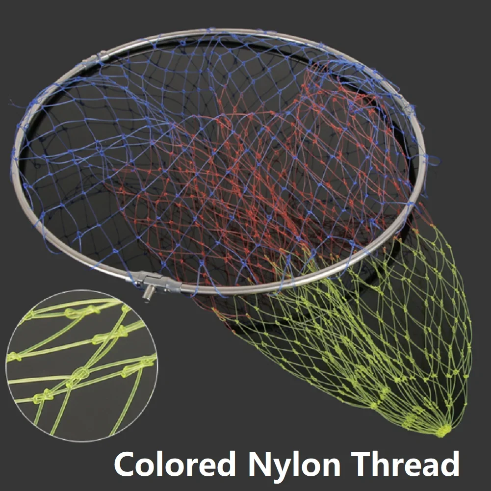 Fish Net Bag Folding Fishing Brail Landing Net Head Foldable Nets Depth Landing Dip Accessories Fish Catching Tools