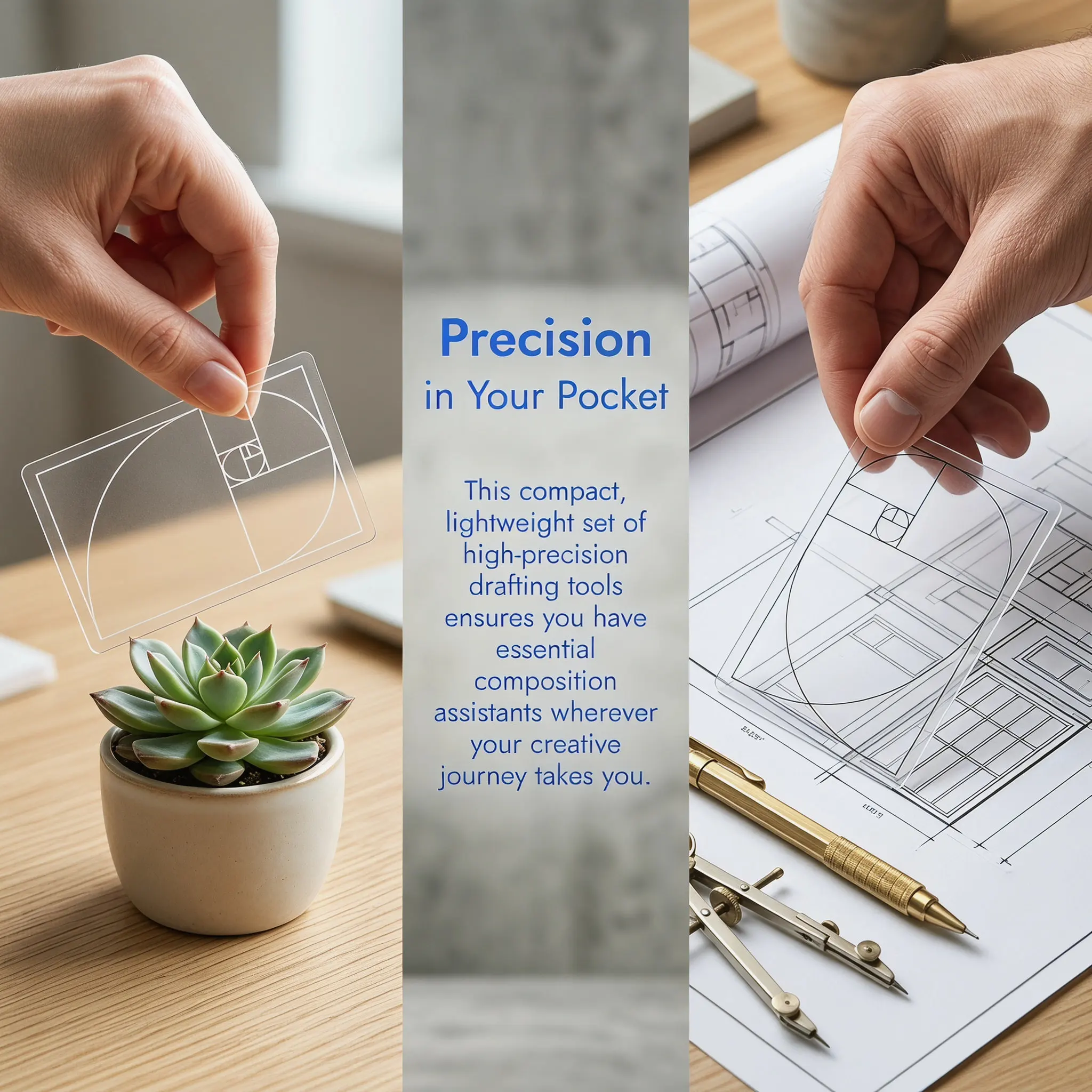 1Set Golden Ratio Measuring Tool Adjustable for Artists Acrylic Ruler Drawing Templates Composition Sketch Painting
