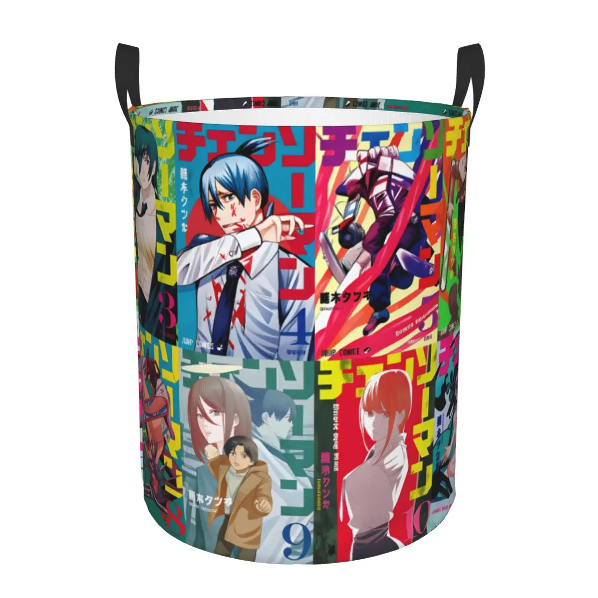 

Aki HayakawaChainsaw Man Power Laundry Basket Foldable Denji Himeno Katana Man Makima Clothes Hamper Storage Bin for Living Room