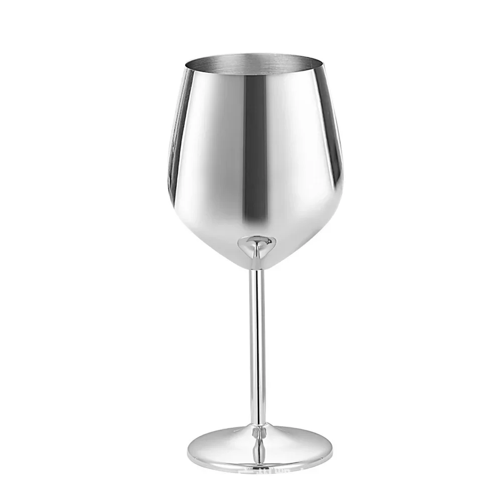 Stainless Steel Wine Glasses Unbreakable Metal Cocktail Glasses , 500 Ml, for Drinking Cocktails and Wine at Bar and Home