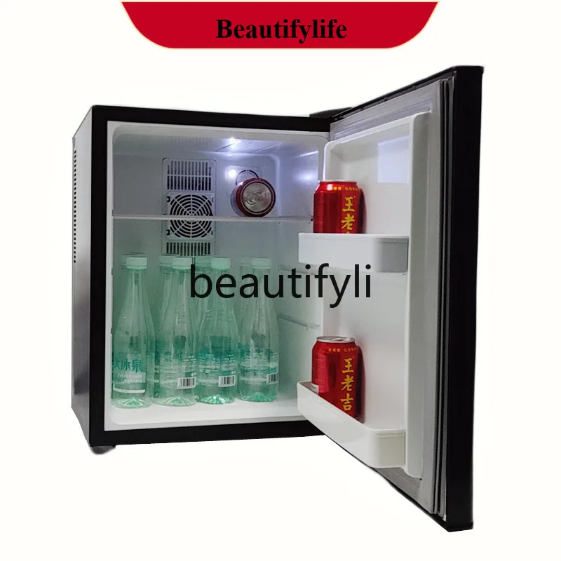 AB02  110V BC-30C Hotel Room Small Refrigerator Semiconductor Cooler Glass Door Fresh-Keeping Lockable Sample Storage Cabinet