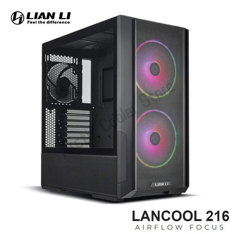 LANCOOL 216 Computer Case Gaming PC Chassis Support E-ATX/ATX/M-ATX/Mini-ITX, 480.9*235*491.7mm With Fan Water Cooling Cooler