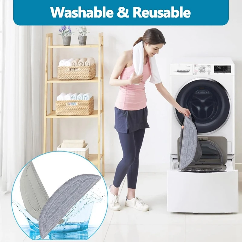 Mop Cloth Pads Replacement For Roborock Saros 10 / G30 Robot Vacuum Cleaner Reusable Washable Mopping Pad Accessories