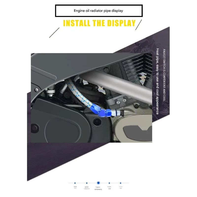 Anti-rust Aluminum Oil Cooler Radiator Pipe Anti-wear Heat Dissipation Moto Hose Tube Motorcycle Accessories for Dirt Bike