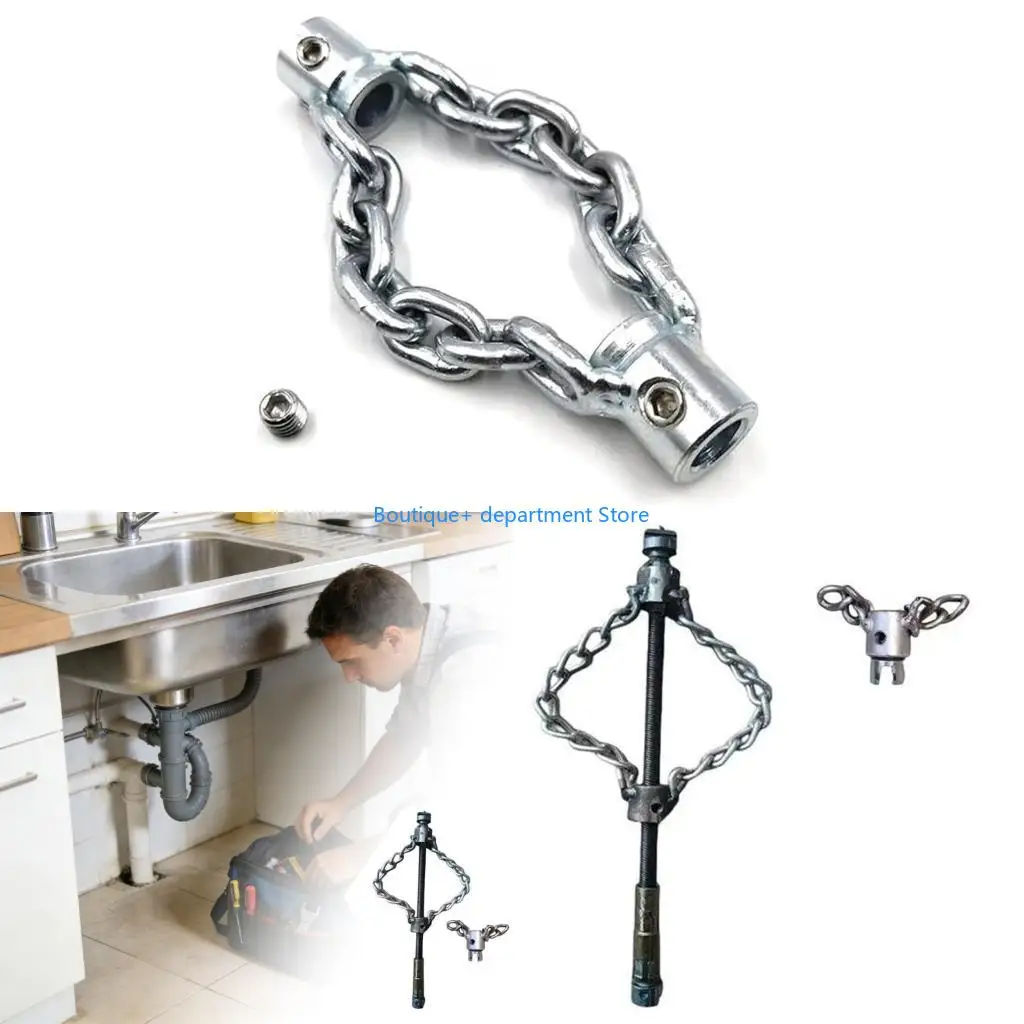 E1PD Drain Cleaner Chain Descaling Tool For Effective Removal Of Clogs In Bath Wastes And Small Pipe Without Damage Pipe
