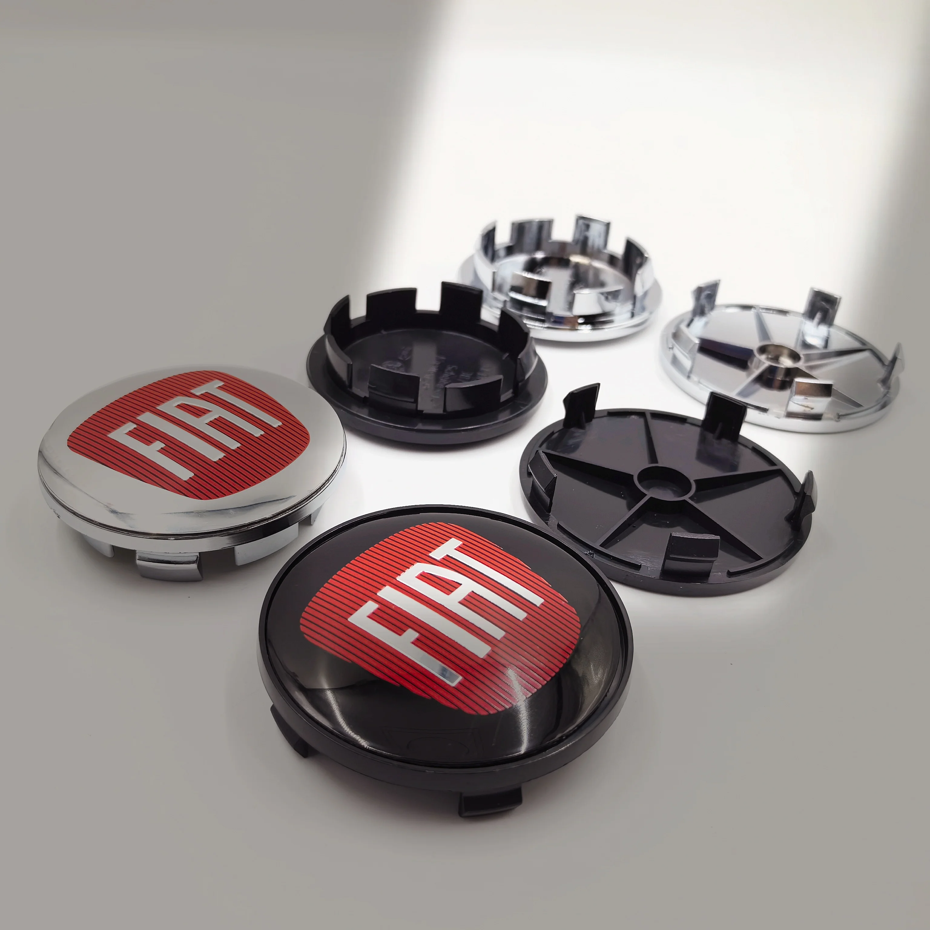 10Pcs 58/65/68mm Car Wheel Center Hub Cap Rim Cover Stickers Car Wheel Center Hub Caps Badge Rim Cover Emblem For FIAT 500