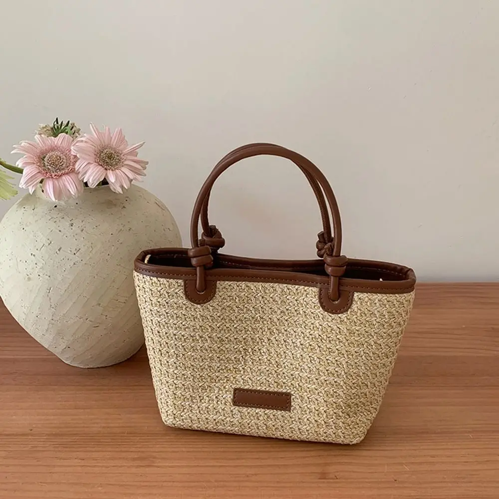 أنيقة الصيف نسج القش حقيبة الترفيه البوهيمي شاطئ القش حقيبة عطلة Crossbody المرأة دلو حقيبة يد