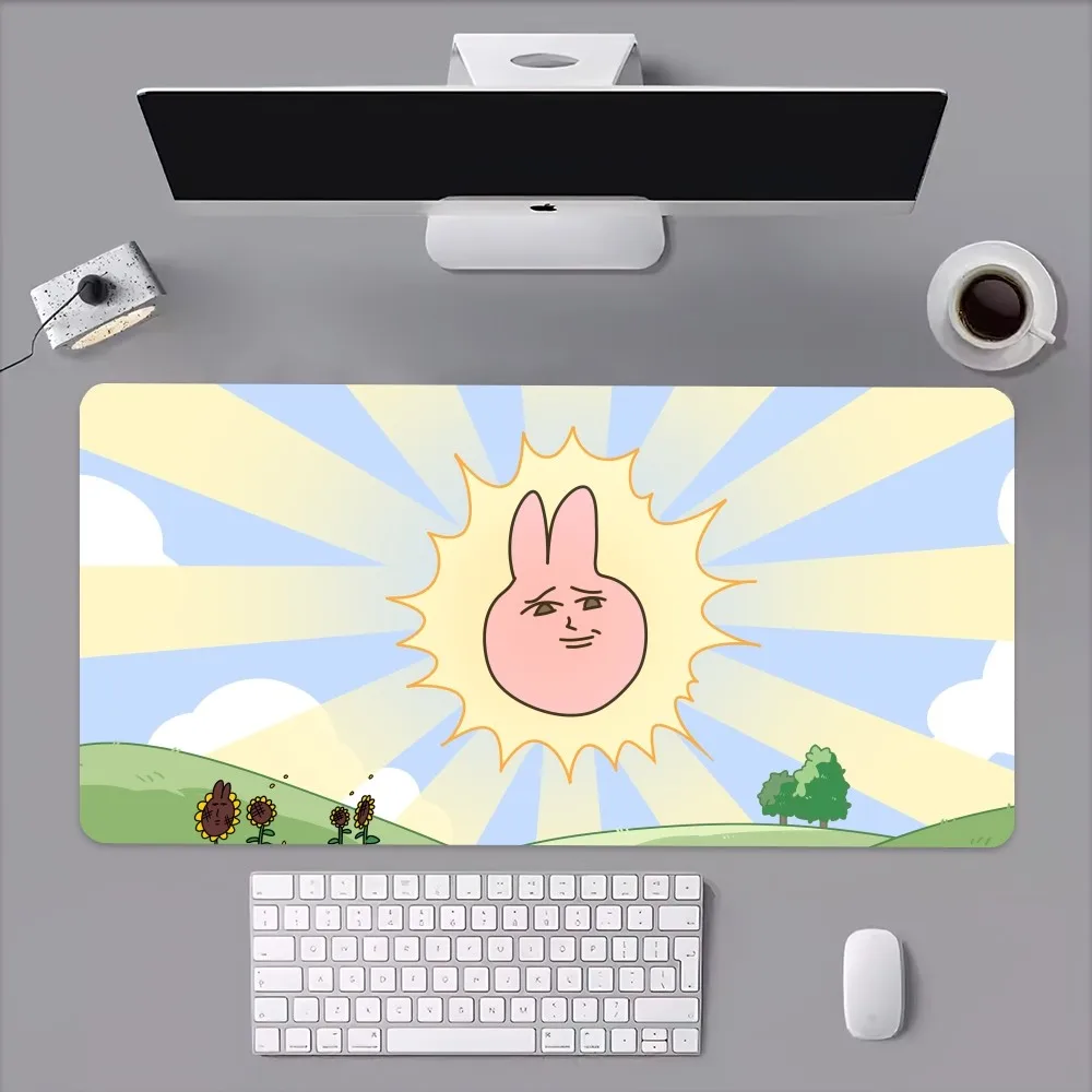 Cartoon My F-Friend Pink Rabbit Mouse Pad Computer Laptop Gaming Office Wrist Guard Non Slip Keyboard Pad