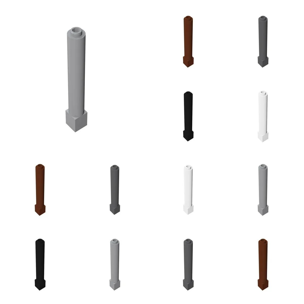 10pcs 43888 Support 1x1x6 Building Blocks Kit Solid Pillar Thick Educational Bricks Particle Puzzle DIY Toy Children Gifts