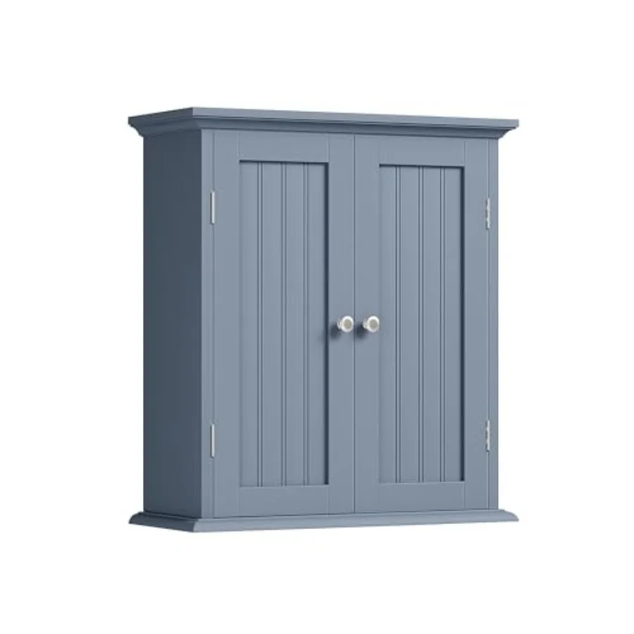 Bathroom Wall Cabinet Over The Toilet Space Saver Storage Cabinet Medicine Cabinet with 2 Door and Adjustable Shelves Cupboard