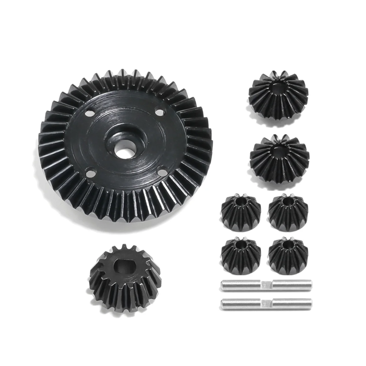 For TAMIYA XV02 TT02 TT02B 1/10 RC Car Upgrade Parts Differential Teeth Shell +Ring Gear & Bevel Gear Kit Titanium Color