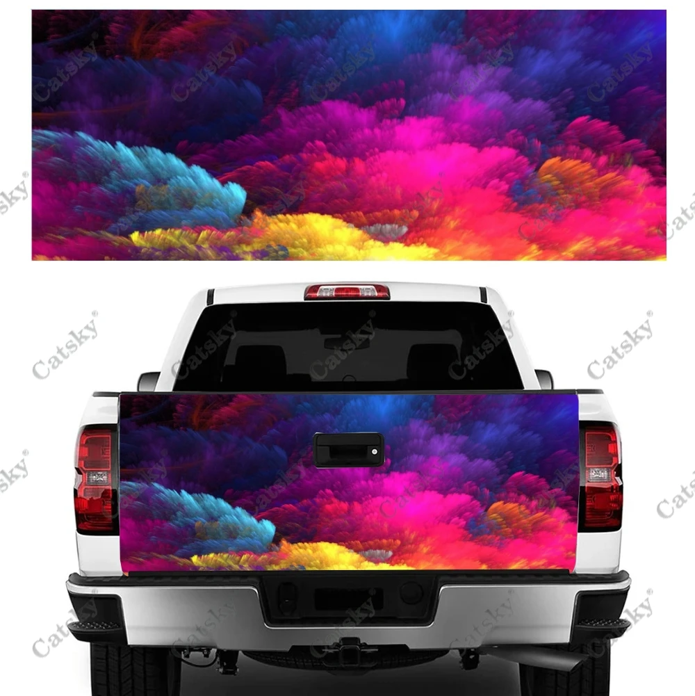 

Cool Color Splash Car Tail Trunk Protect Vinly Wrap Sticker Decal Auto Hood Decoration Engine Cover for SUV Off-road Pickup