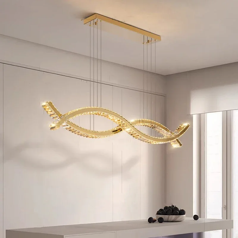 

Modern Designer Crystal Ceiling Chandelier Living Room Hall Villa Pendant Lamp Minimalist Decor Indoor Lighting Luster Fixture