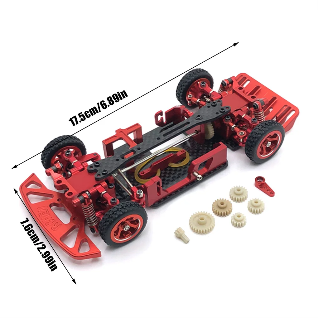 Carbon Fiber Chassis Frame Kit Servo Arm 1:28 Remote Control Upgrade Parts