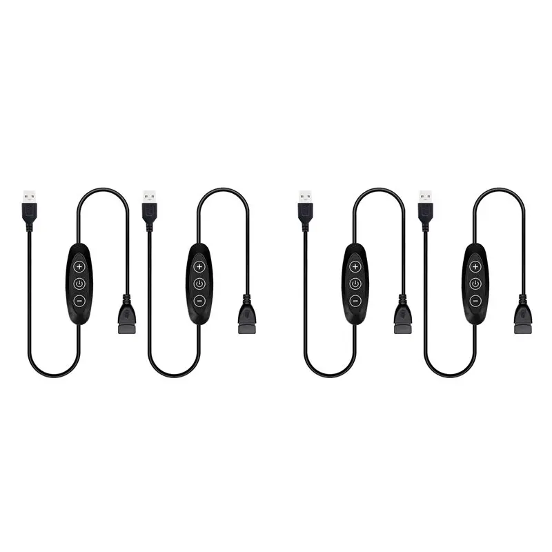 

Диммер USB Y43A-5V для светодиодов, 10-ступенчатое регулирование яркости, разъем «мама-папа», 4 шт. в упаковке, питание от USB, для одноцветных светодиодных ламп 5В