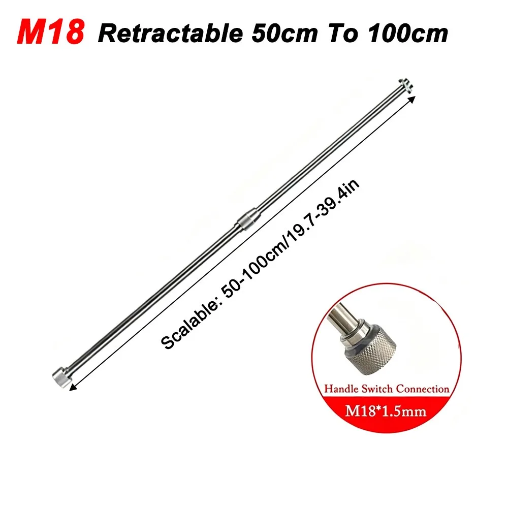 1Pcs 10mm Diameter Telescopic Spraying Rod Stainless Steel M14 M18 Connector Garden Sprayer Accessories Thickened Laser Welding