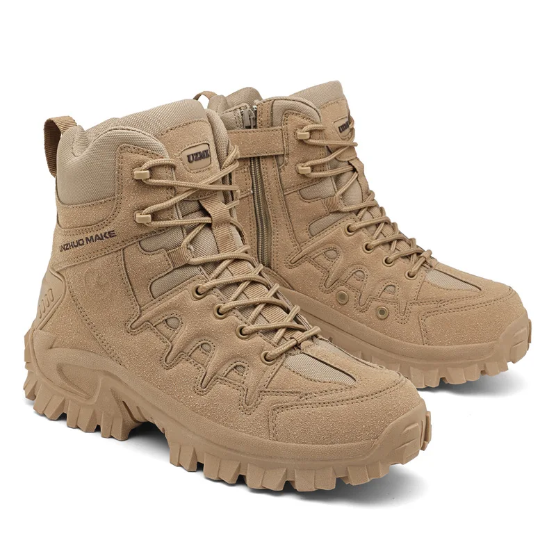 Cow Suede Men's Workwear Shoes Outdoor Sports Hiking Boots Tactical Boots