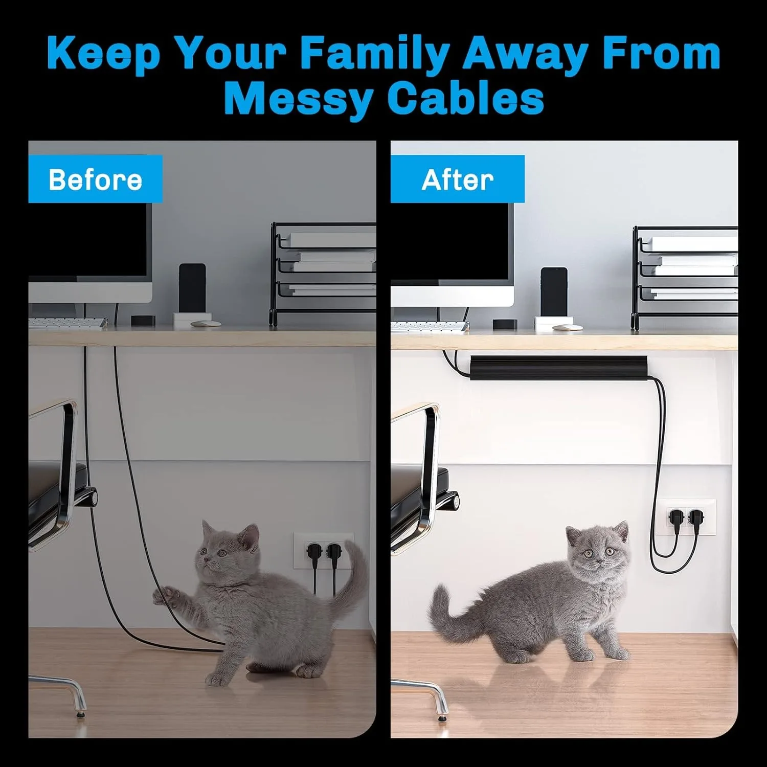 1 قطعة 40 سنتيمتر/15.74in إدارة الكبلات تحت مكتب قناة كابل Raceway الحبل مخفي مكتب كابل صينية لا الحفر للمنزل مكتب سلك