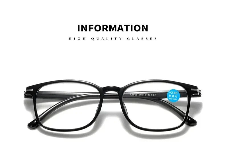 Ultraleichte und modische Lesebrille für Männer und Frauen, hochauflösende Anti-Blaulicht-Presbyopie-Brille, 0+100 bis+400 – Detail 9