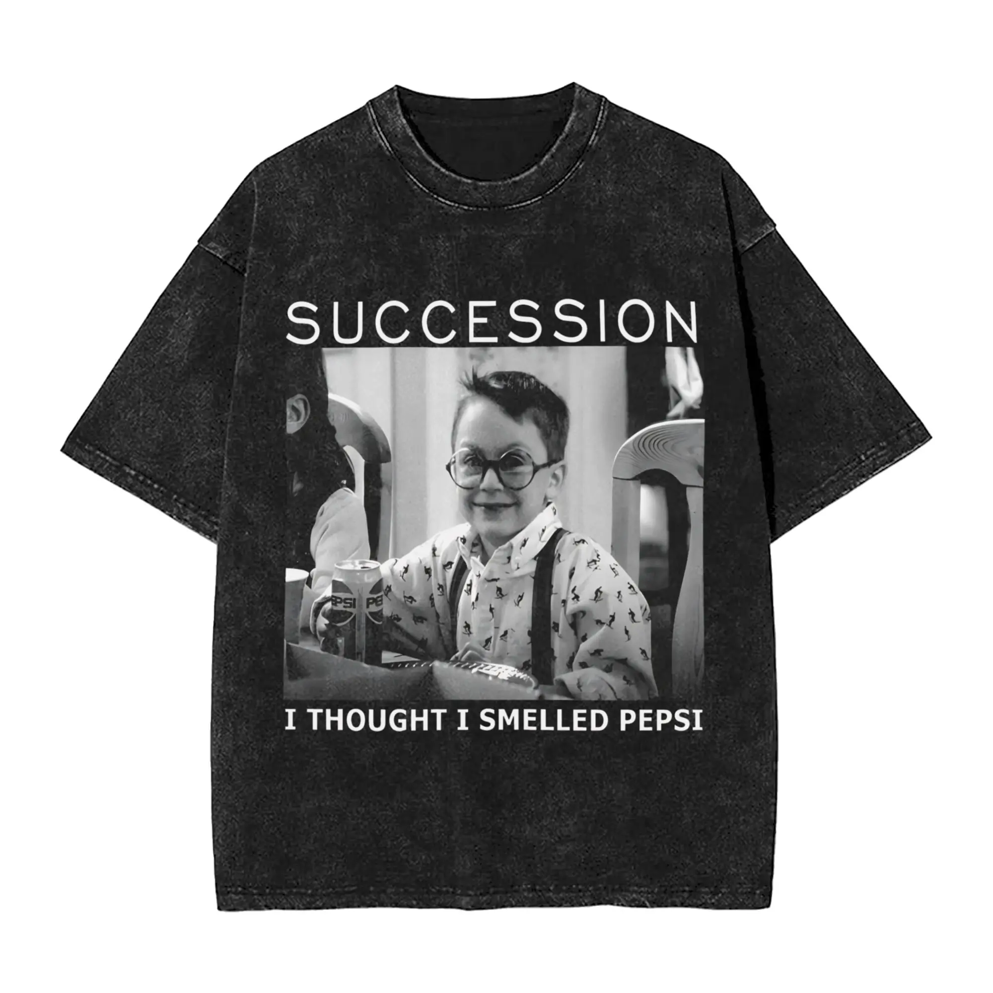 

Home Alones Washed T Shirt Mens Vintage Cotton T Shirts Beach O Neck Novelty Tees Custom DIY Oversized Clothing