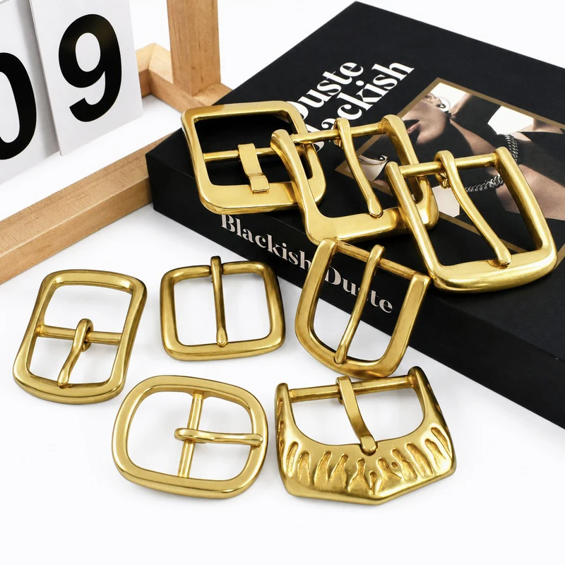 

1Pc 30-45mm Solid Brass Belt Buckle Jeans Waistband Copper Pin Buckles Handbag Strap Adjust Hook Leather Crafts Repair Accessory