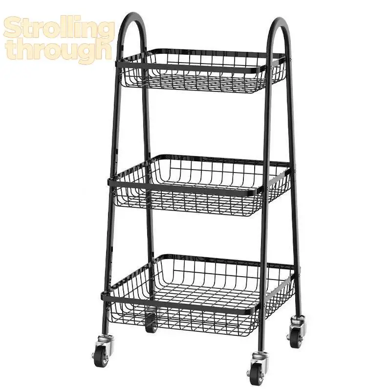 

Кухонная полка, тележка для узких пространств, многоярусная бытовая полка для специй, тележка, передвижная полка для хранения закусок у холодильника