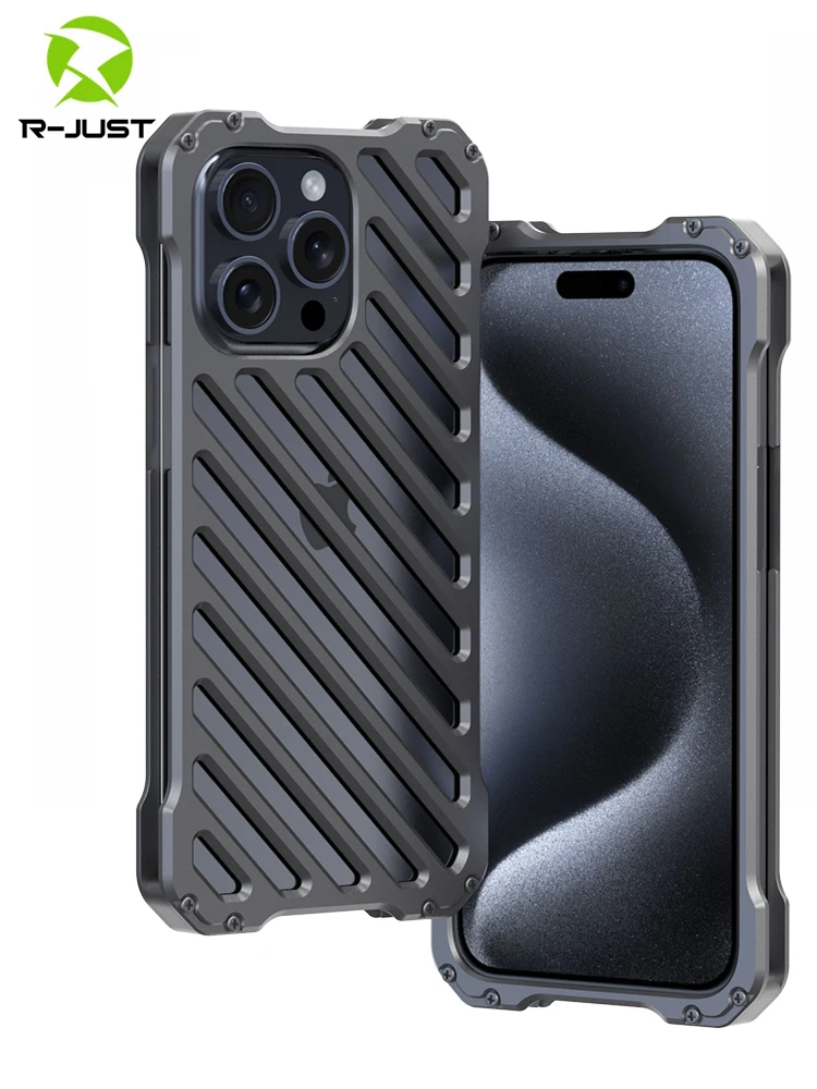 Light Weight Metal For iphone15 Pro Max Case 14 Plus Heat Dissipation Cover 12 Pm 13 Rimles Luxury Shell With Lens Protector