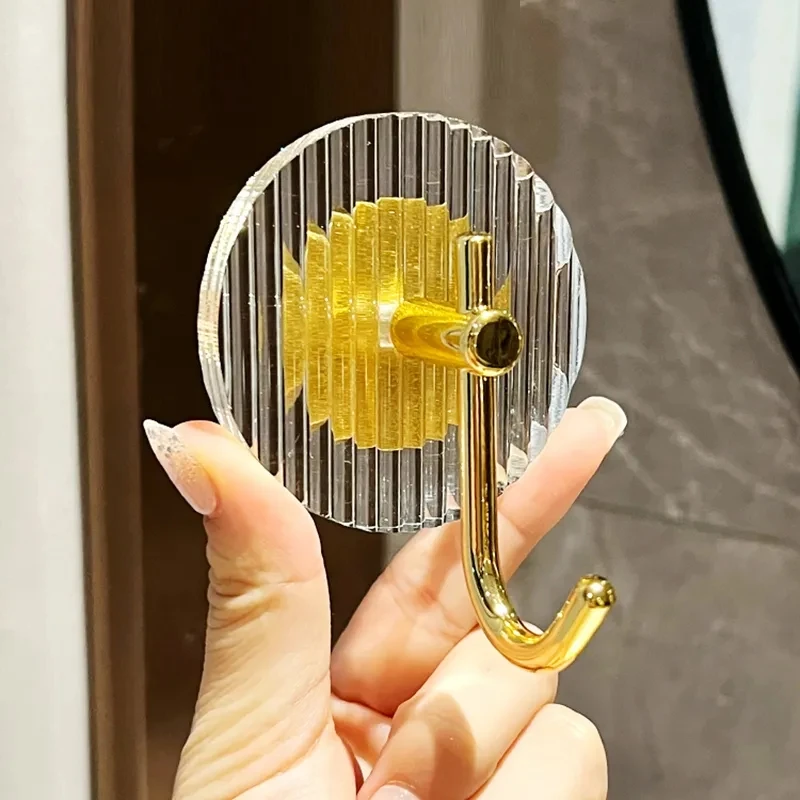 럭셔리 벽 후크 홈 데코, 강력한 접착 욕실 수건 랙, 펀칭 없음, 행거 코트, 문 뒤 열쇠 가방 홀더, 4 개