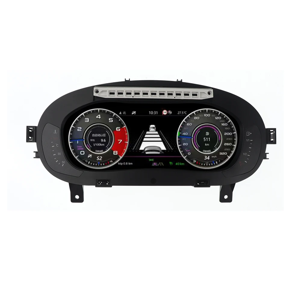 Panel Instrumen Digital 12,3 Inci untuk Mobil CC 2014, Odometer, Speedometer LCD, Pemutar Multimedia Layar 2D