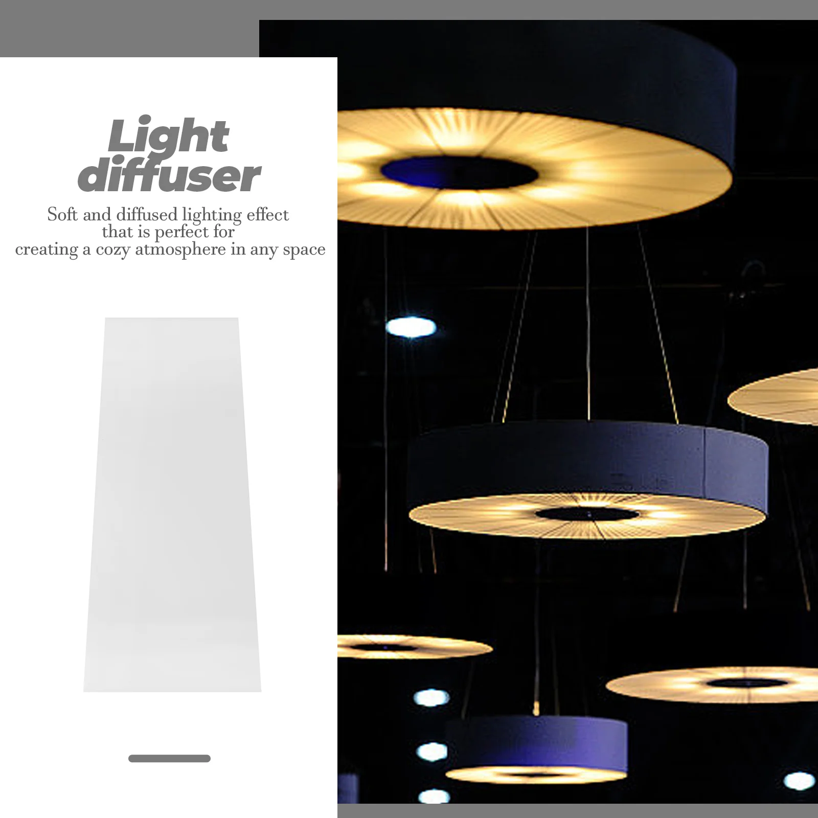 

Acrylic Lampshade Diffuser Panel Lamp Shade Diffusers for Pendant Light Soft Uniform Light Barrier for Ceiling Lamps