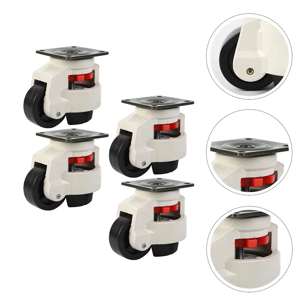 

4 Pcs Leveling Wheel Table Transport Casters Wheels GD-80F Workbench Aluminum Alloy Universal Flat Load-bearing