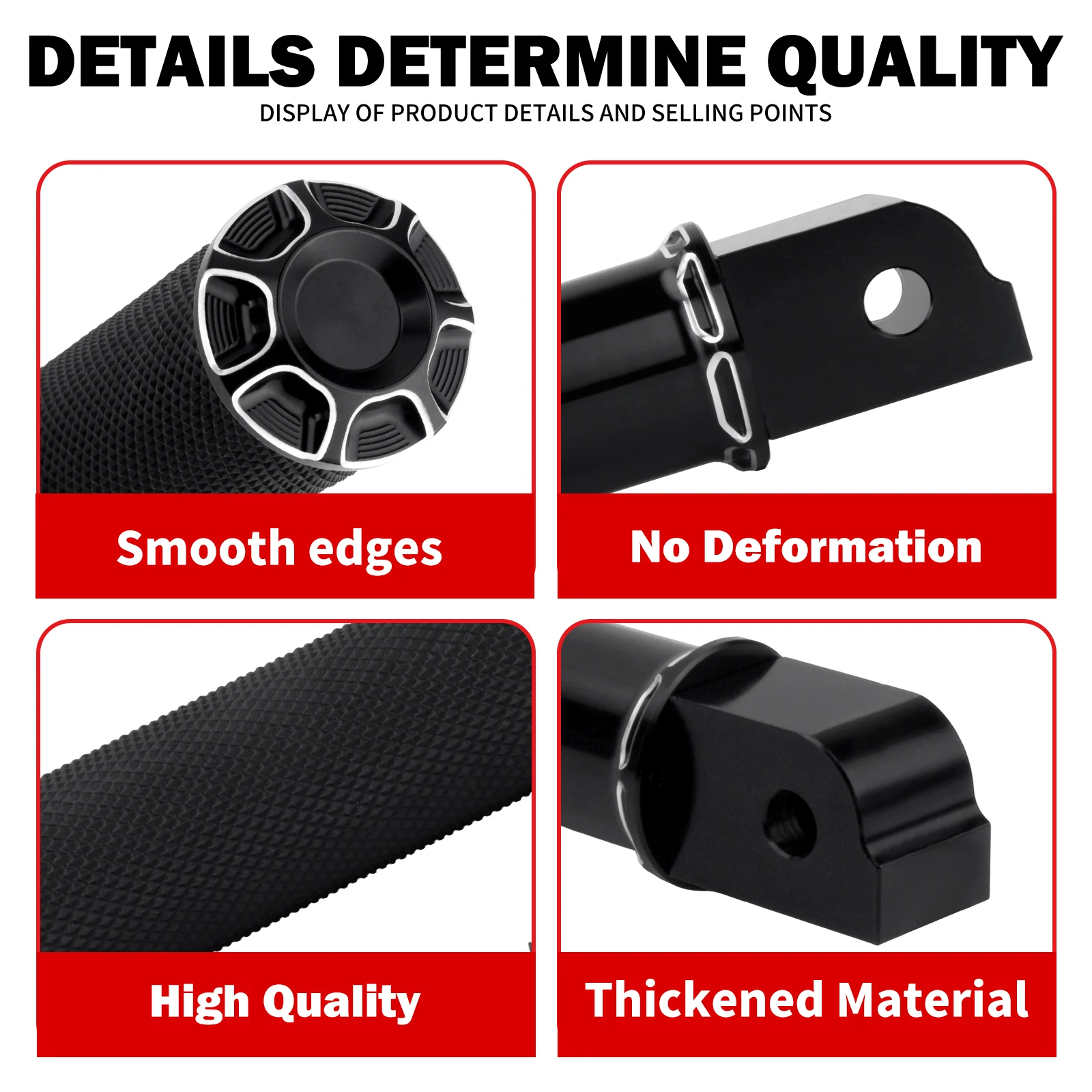 Motorcycle Front Footrest Rear Footpegs Driver Passenger Foot Pegs Rider Pedal For Harley Softail 2018-2025 FXBR Street Bob FXLR