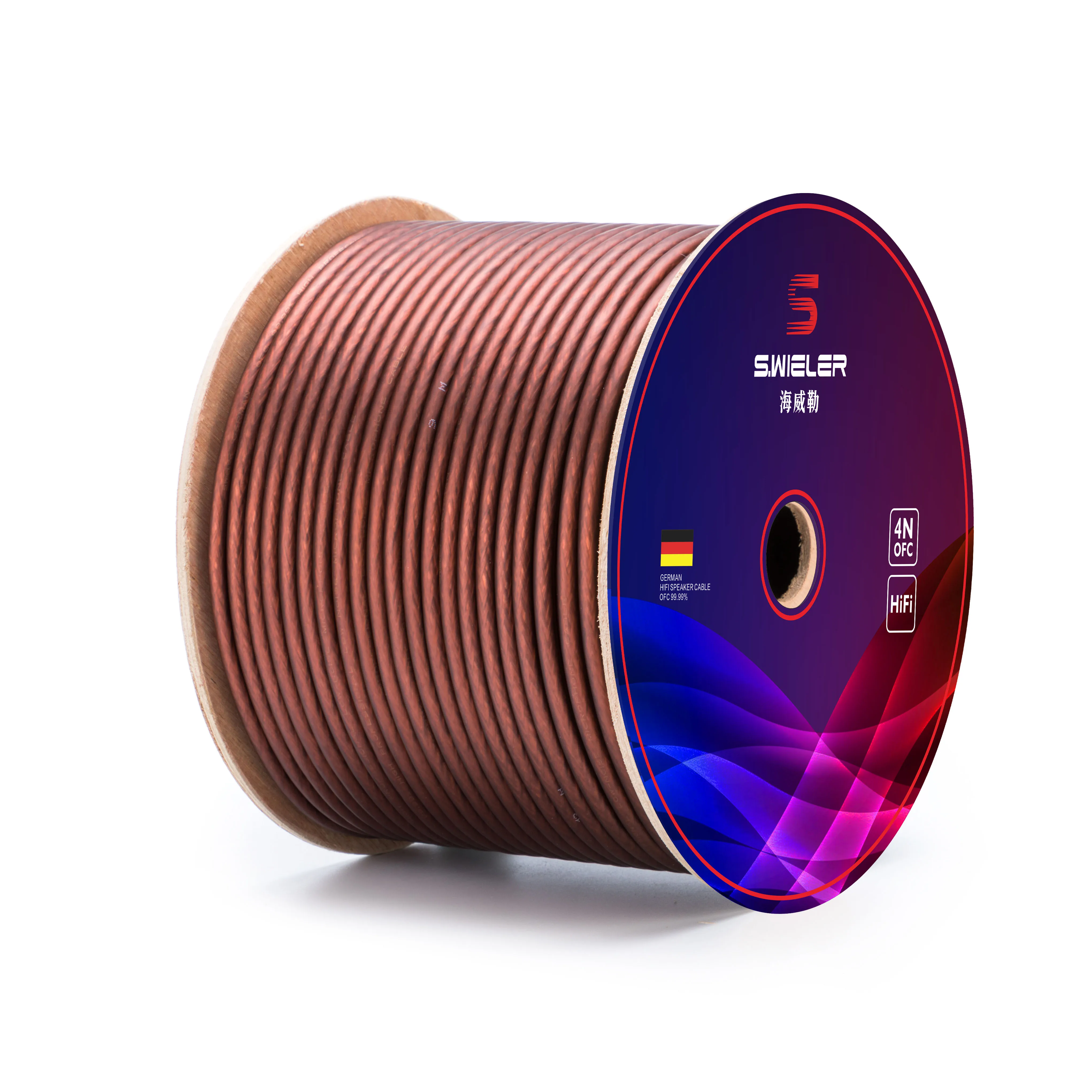 Hooqu-Cable de altavoz de alta fidelidad para guitarra DMX, cables de micrófono de colores de 100M, 22AWG, OFC, cobre, 2 núcleos, trenzado, doble blindado, Hifi Flexible