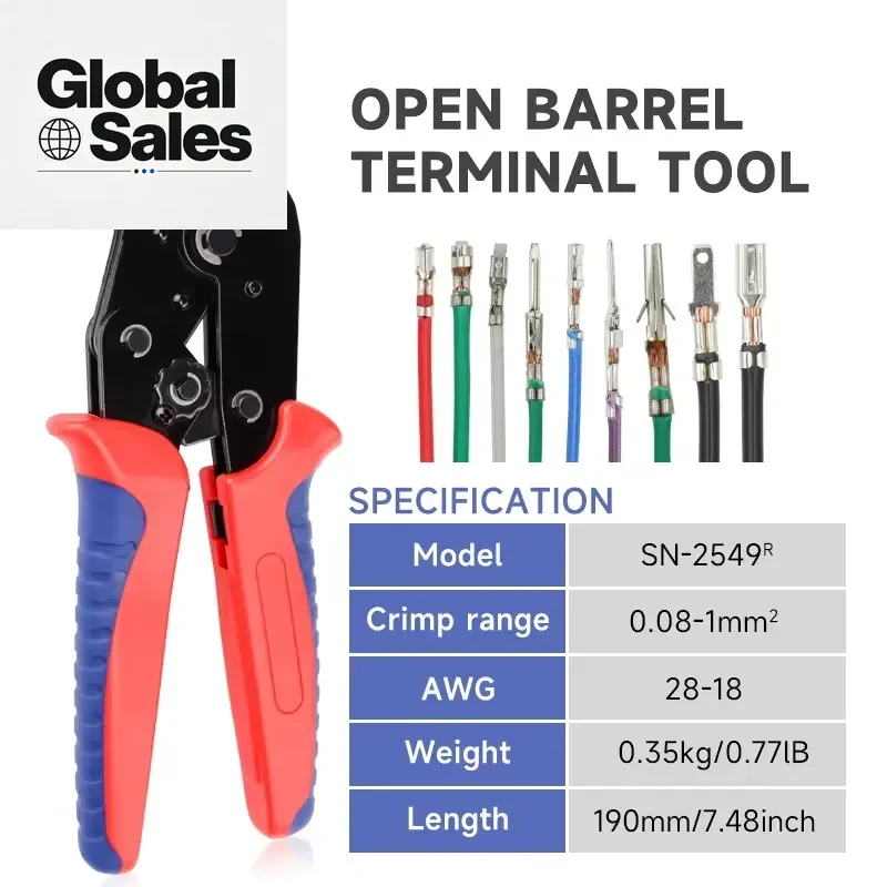 Designed for electronics enthusiasts, professional technicians, and DIY hobbyists, this spring-loaded crimper delivers